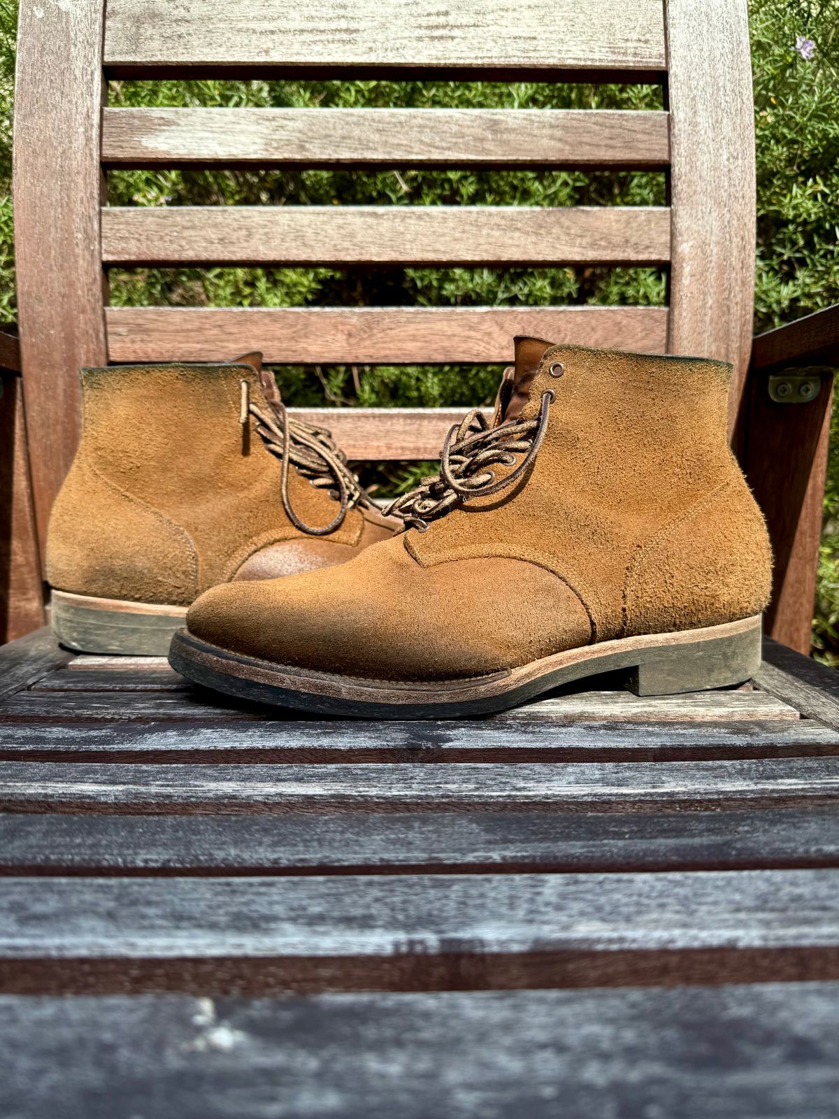 Photo by Drover_Shy on March 29, 2025 of the Viberg N1 Boot in Horween Marine Field Roughout.
