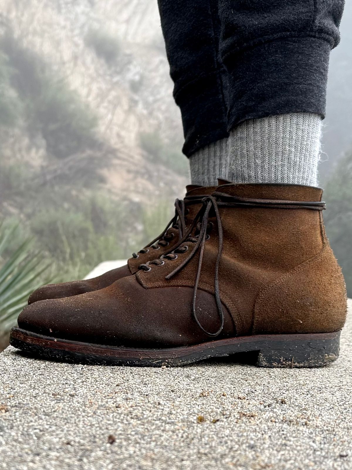 Photo by Drover_Shy on May 17, 2025 of the Viberg N1 Boot in Horween Marine Field Roughout.