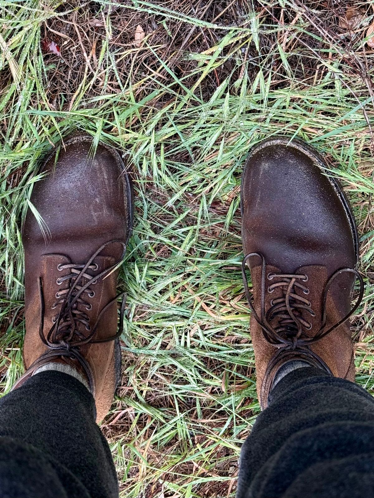 Photo by Drover_Shy on May 17, 2025 of the Viberg N1 Boot in Horween Marine Field Roughout.