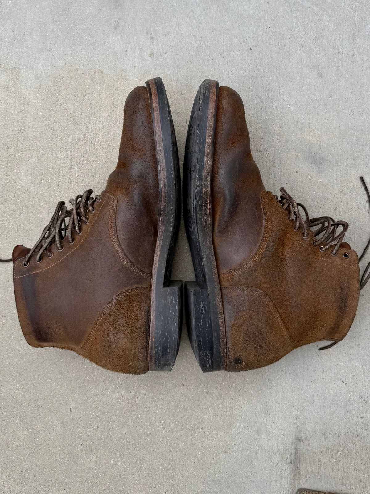 Photo by Drover_Shy on July 12, 2025 of the Viberg N1 Boot in Horween Marine Field Roughout.