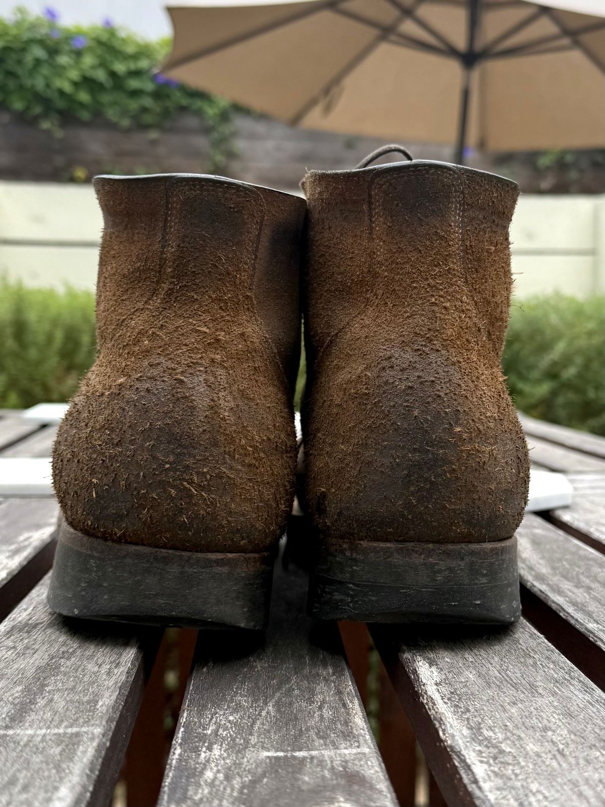 Photo by Drover_Shy on July 12, 2025 of the Viberg N1 Boot in Horween Marine Field Roughout.