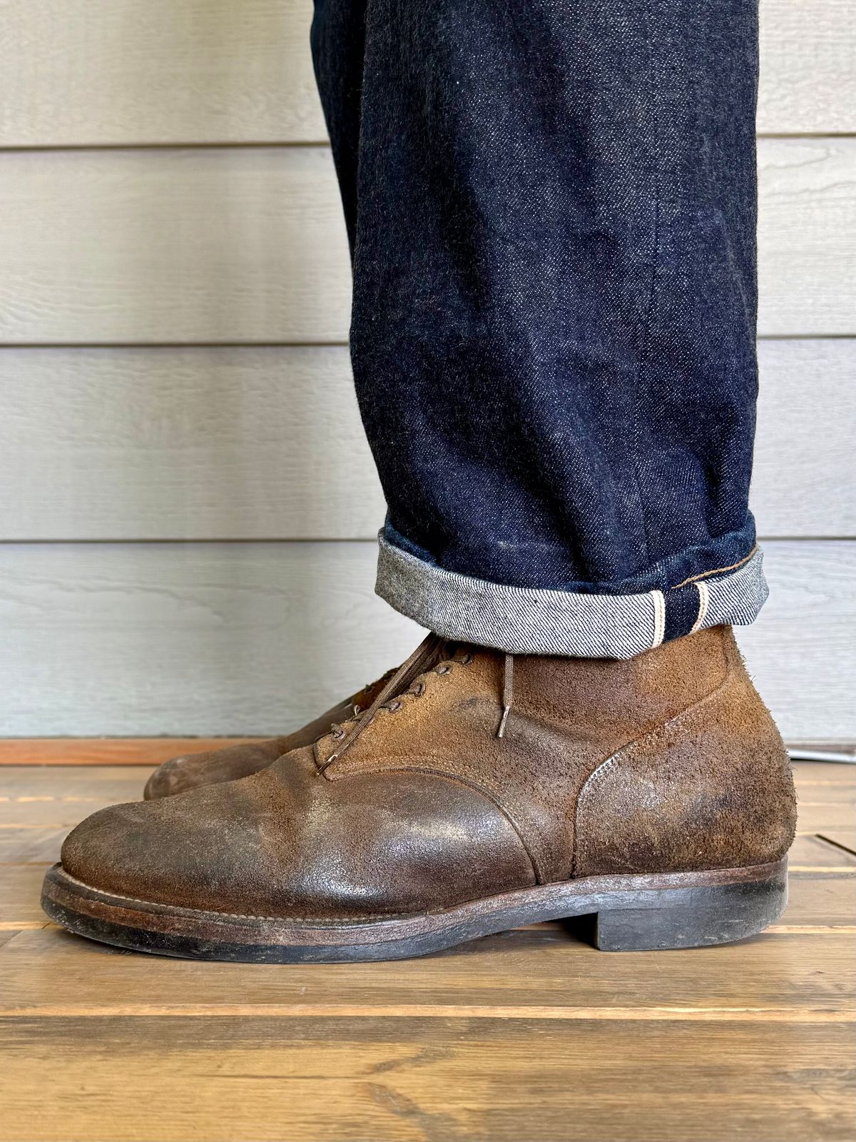 Photo by Drover_Shy on March 2, 2026 of the Viberg N1 Boot in Horween Marine Field Roughout.