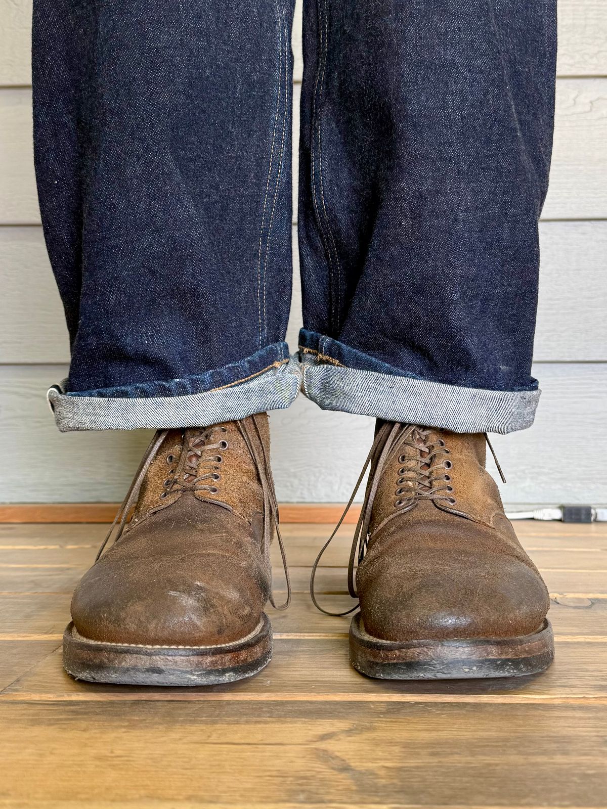 Photo by Drover_Shy on March 2, 2026 of the Viberg N1 Boot in Horween Marine Field Roughout.