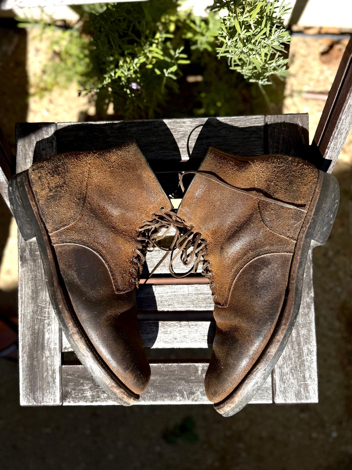 Photo by Drover_Shy on April 11, 2026 of the Viberg N1 Boot in Horween Marine Field Roughout.