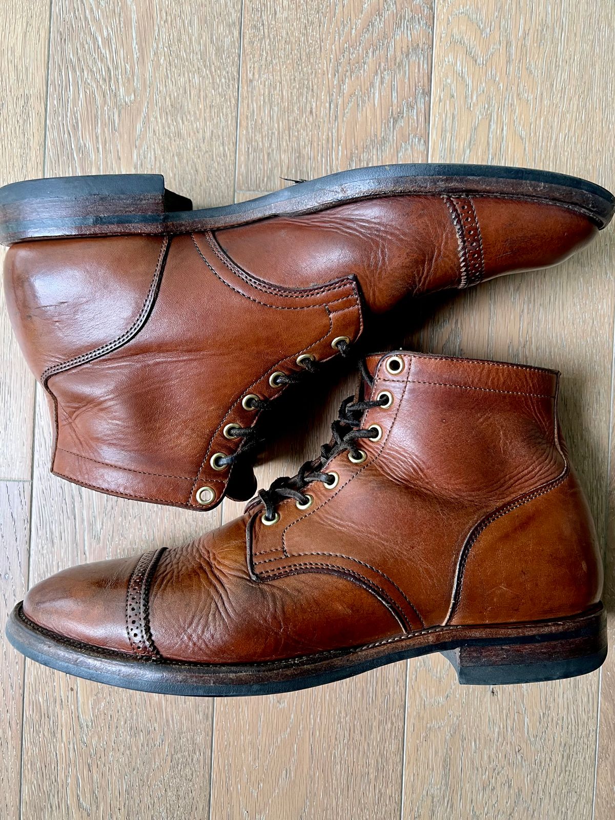 Photo by Drover_Shy on June 1, 2023 of the Viberg Service Boot in Horween Coconut Dublin.