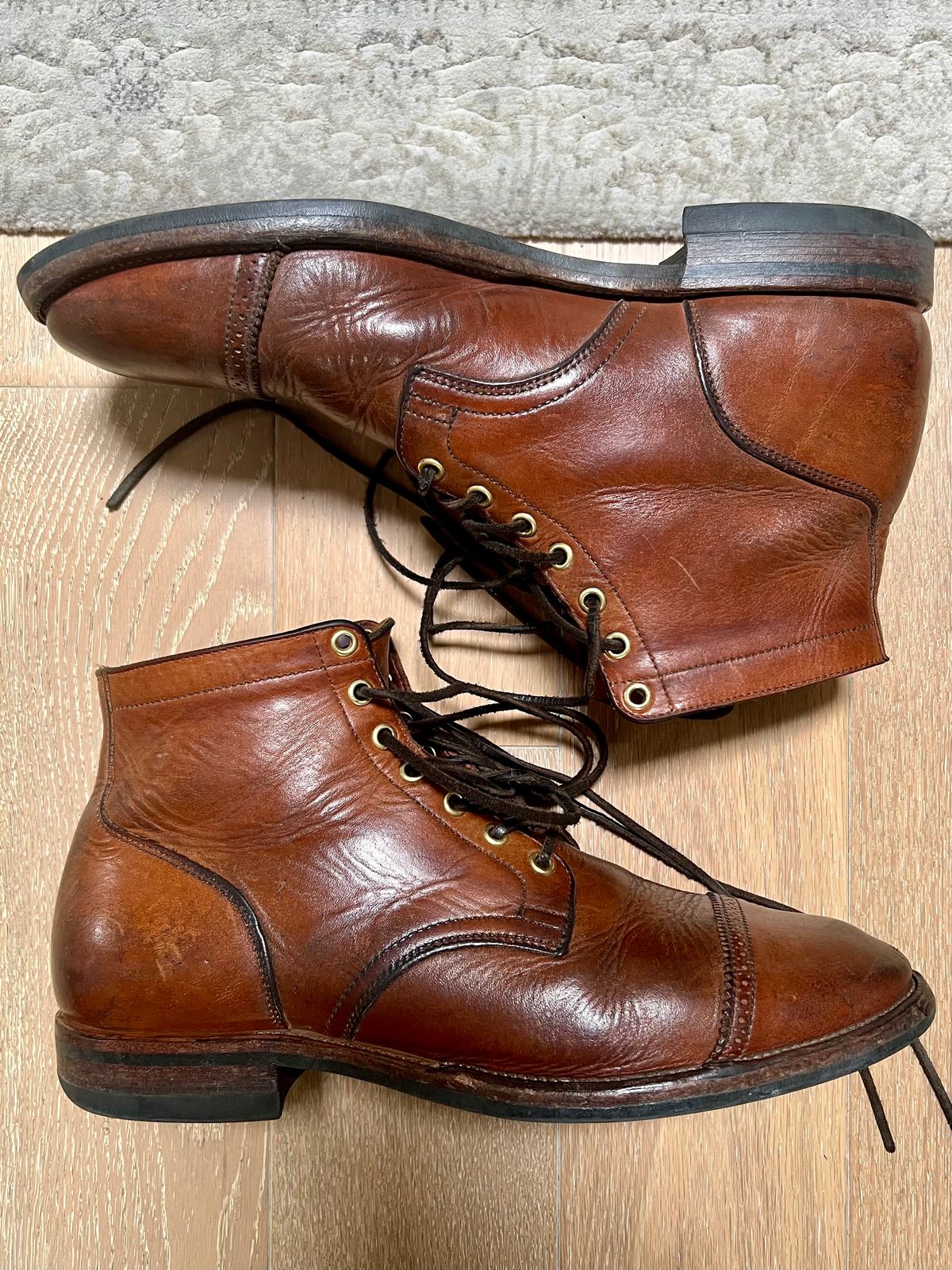 Photo by Drover_Shy on August 20, 2023 of the Viberg Service Boot in Horween Coconut Dublin.