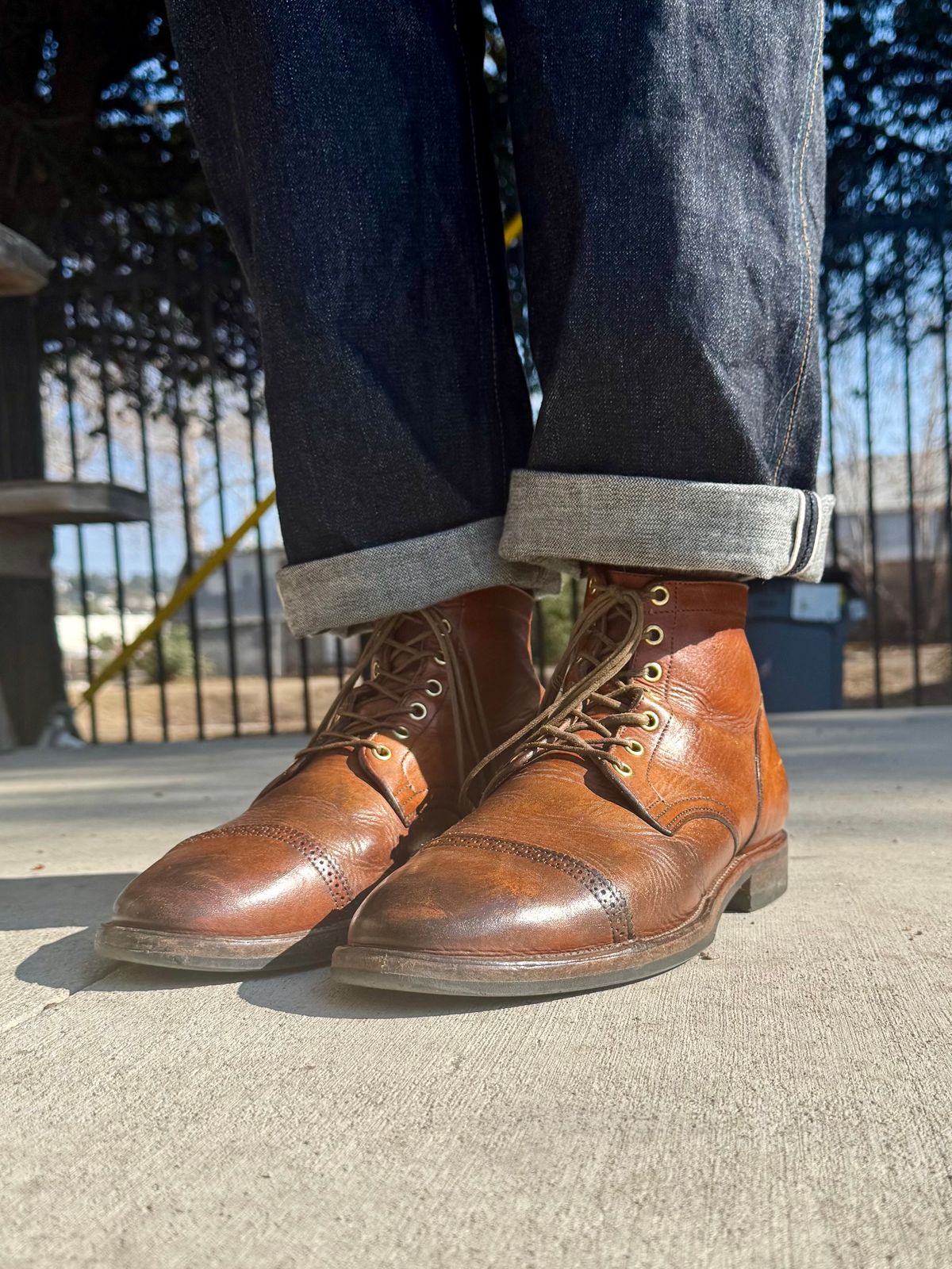 Photo by Drover_Shy on January 29, 2025 of the Viberg Service Boot in Horween Coconut Dublin.