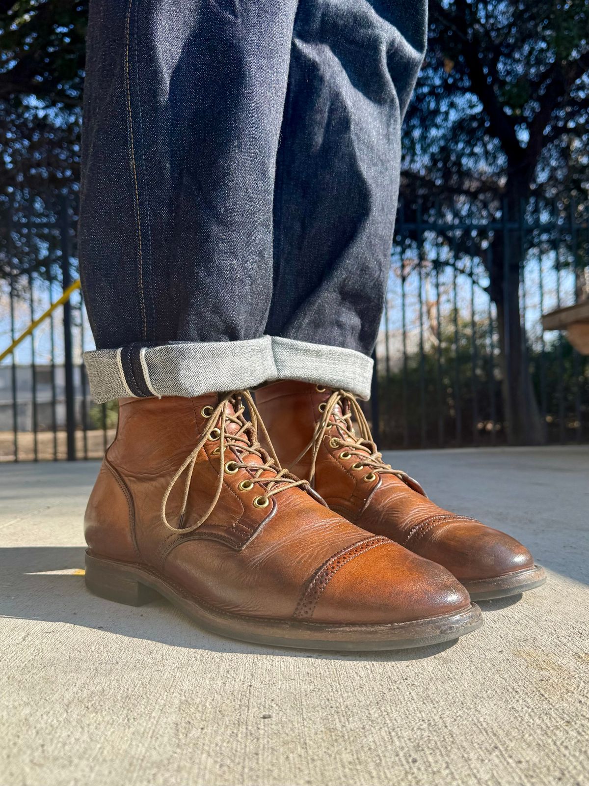 Photo by Drover_Shy on January 29, 2025 of the Viberg Service Boot in Horween Coconut Dublin.