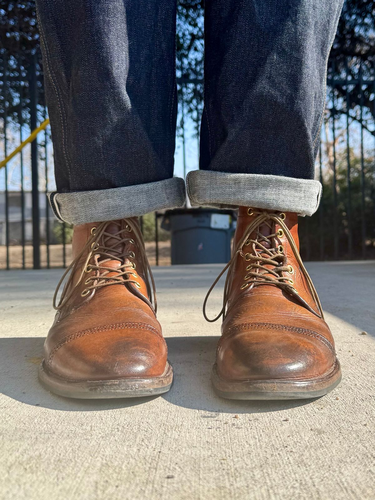 Photo by Drover_Shy on January 29, 2025 of the Viberg Service Boot in Horween Coconut Dublin.