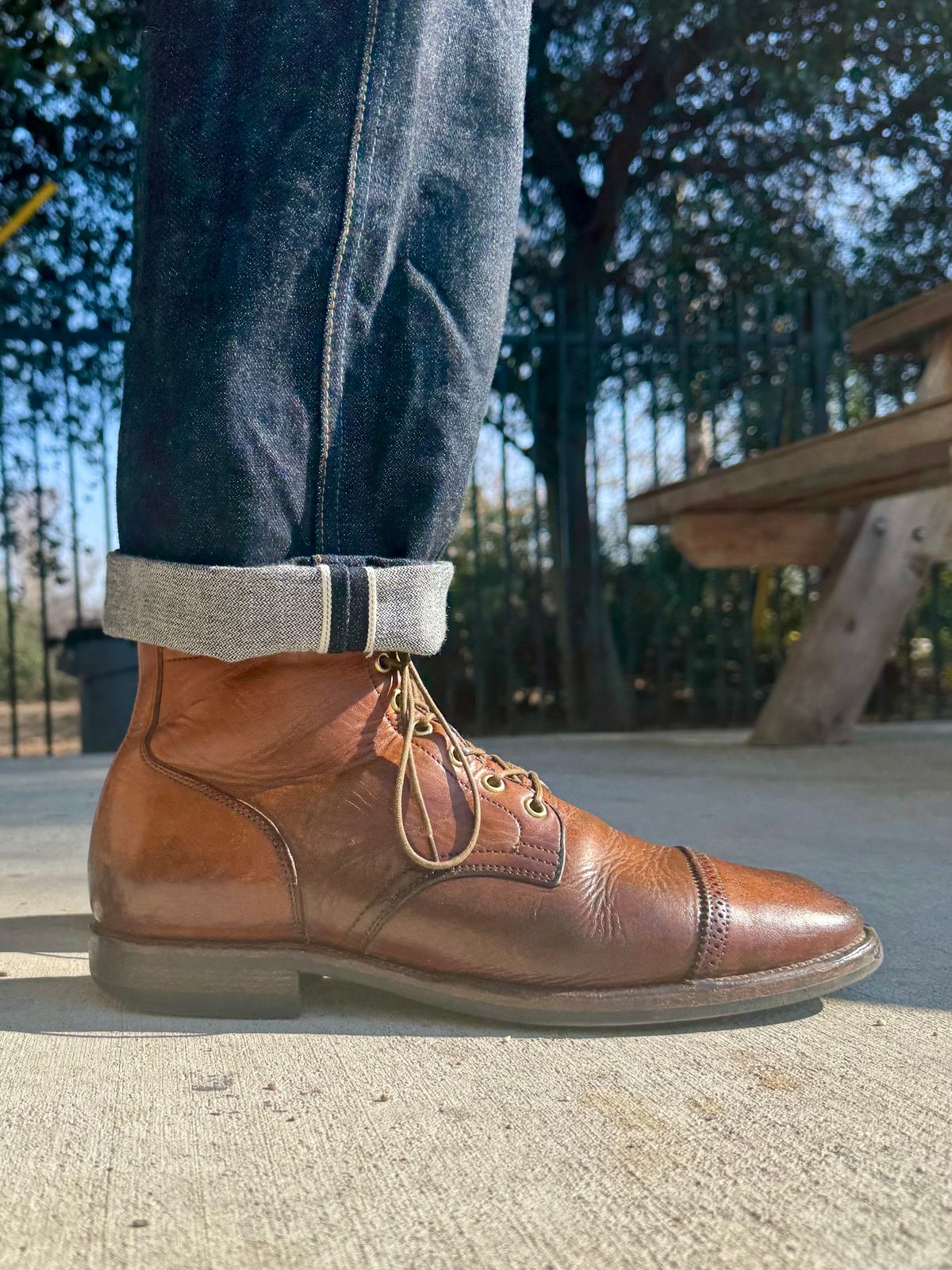 Photo by Drover_Shy on January 29, 2025 of the Viberg Service Boot in Horween Coconut Dublin.