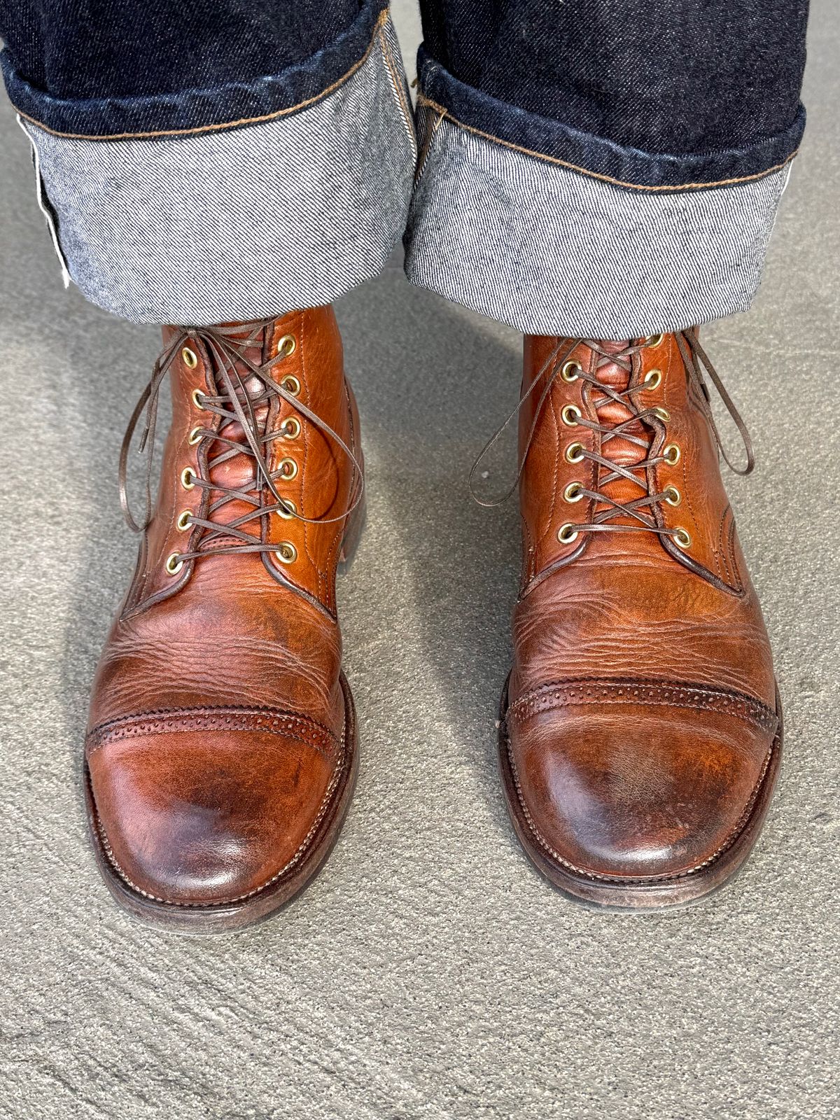 Photo by Drover_Shy on January 26, 2026 of the Viberg Service Boot in Horween Coconut Dublin.
