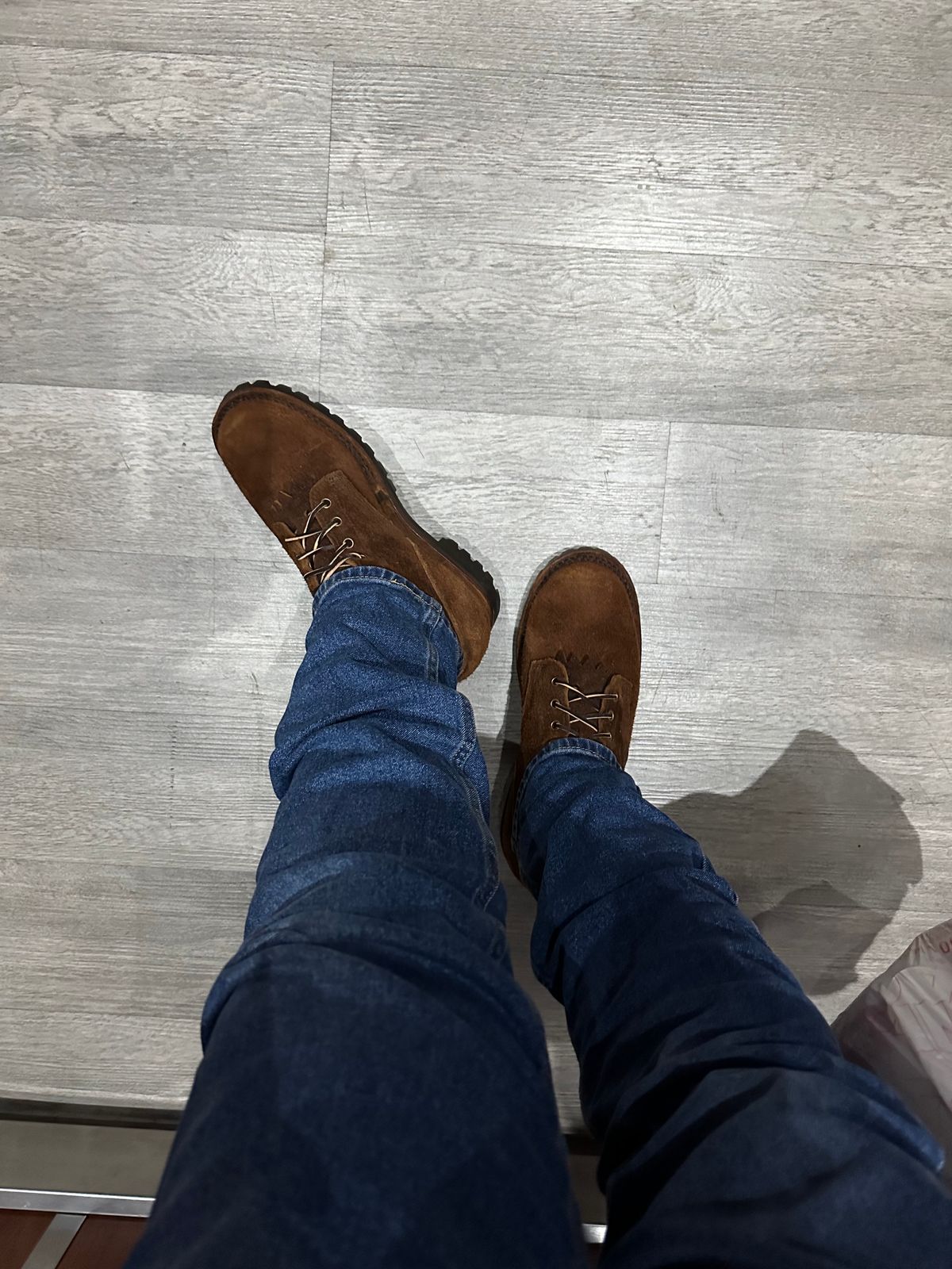 Photo by matty on October 8, 2023 of the JK Boots O.T. in Bison Roughout.