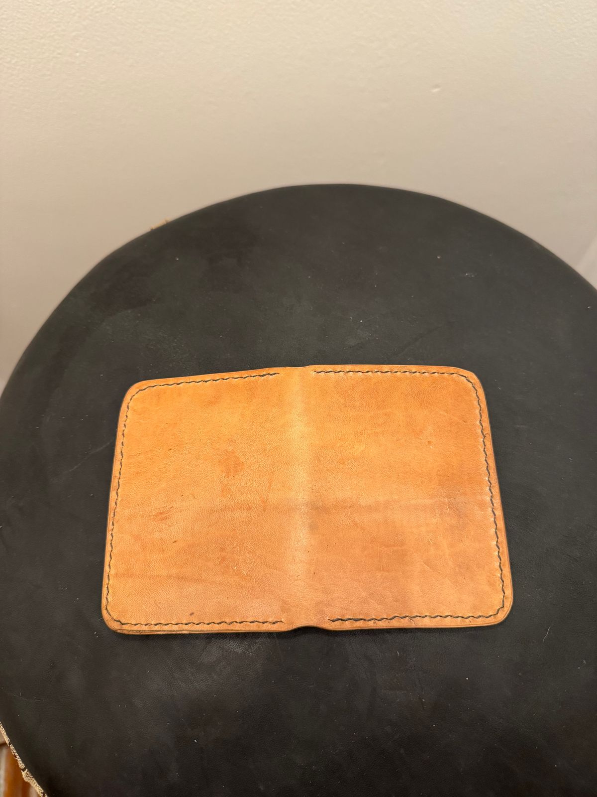 Photo by pillar13 on October 1, 2025 of the Self-Made Wallet in Horween Russet Horsehide Strips.