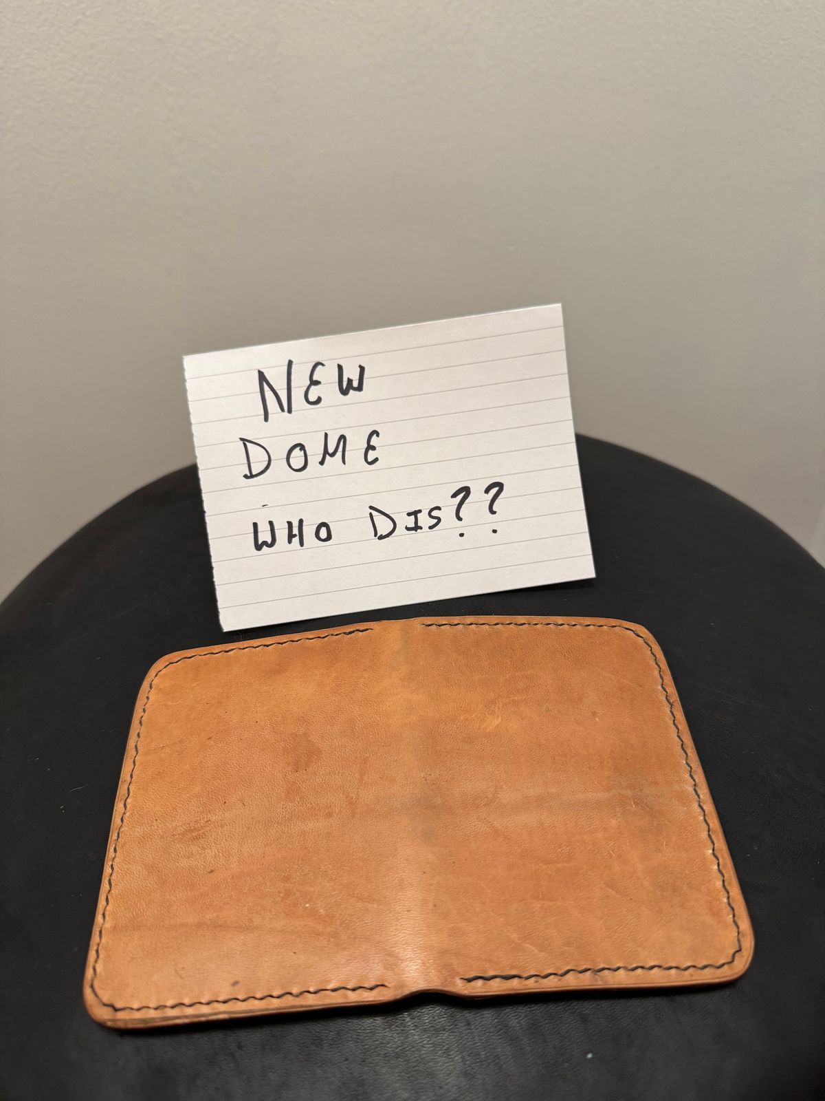 Photo by pillar13 on October 1, 2025 of the Self-Made Wallet in Horween Russet Horsehide Strips.