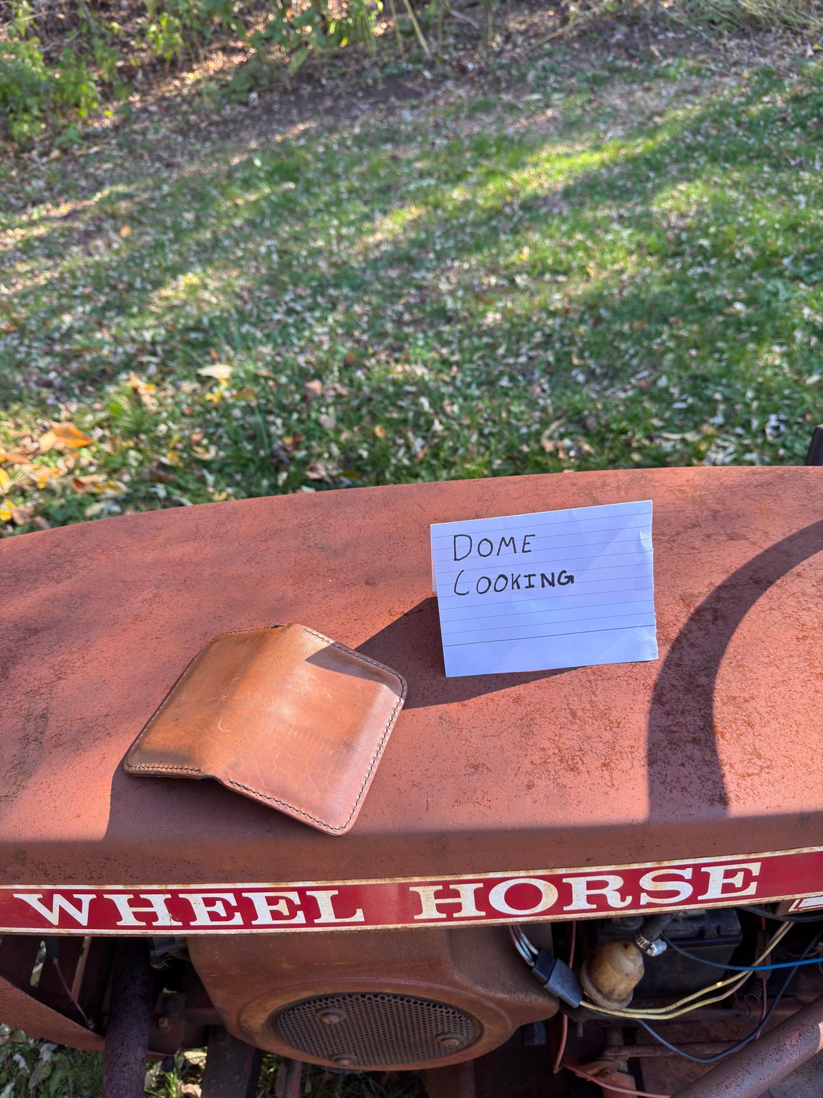 Photo by pillar13 on November 1, 2025 of the Self-Made Wallet in Horween Russet Horsehide Strips.