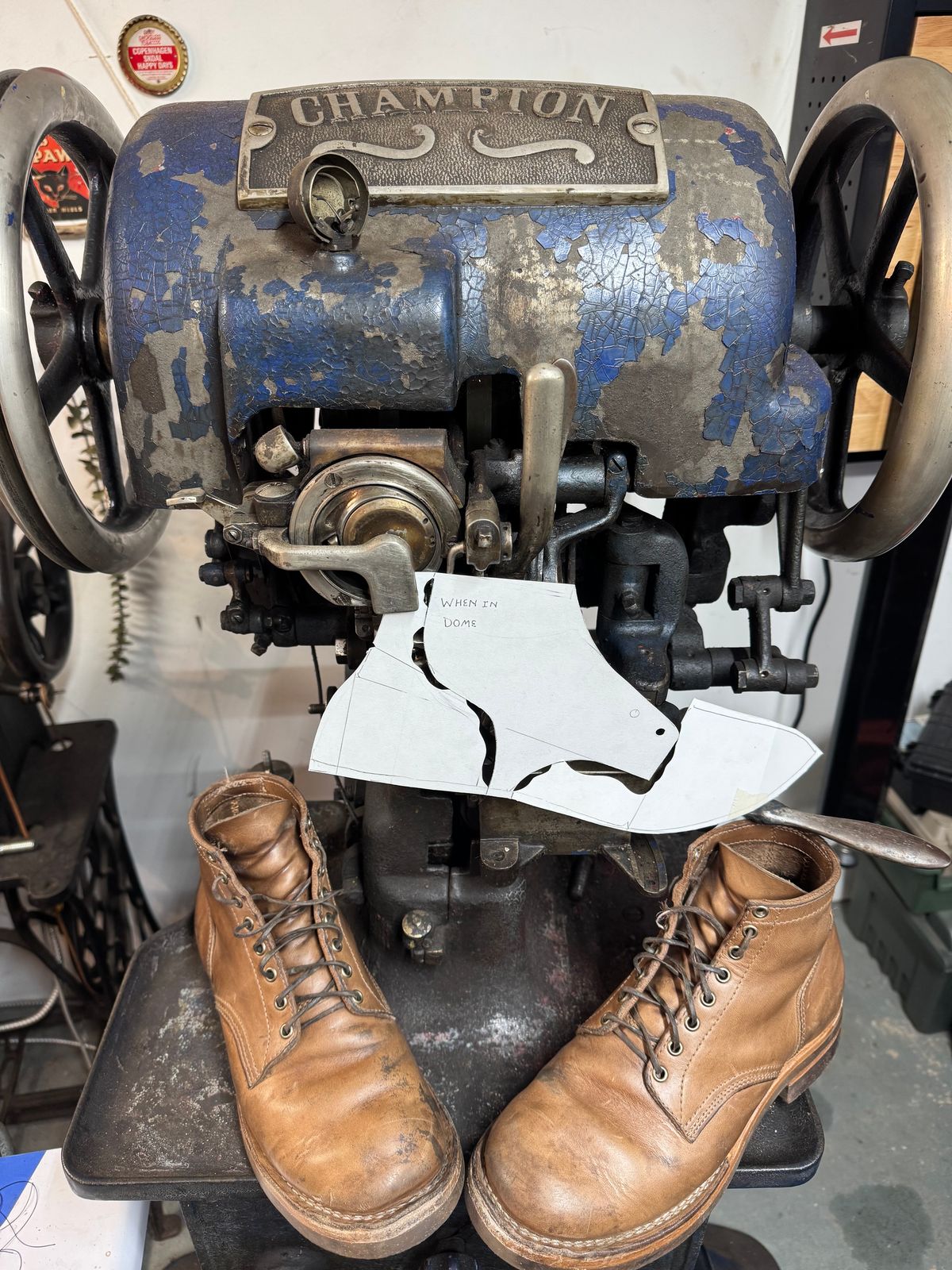 Photo by pillar13 on November 1, 2024 of the Self-Made Service Boot in Horween Natural Chromexcel.