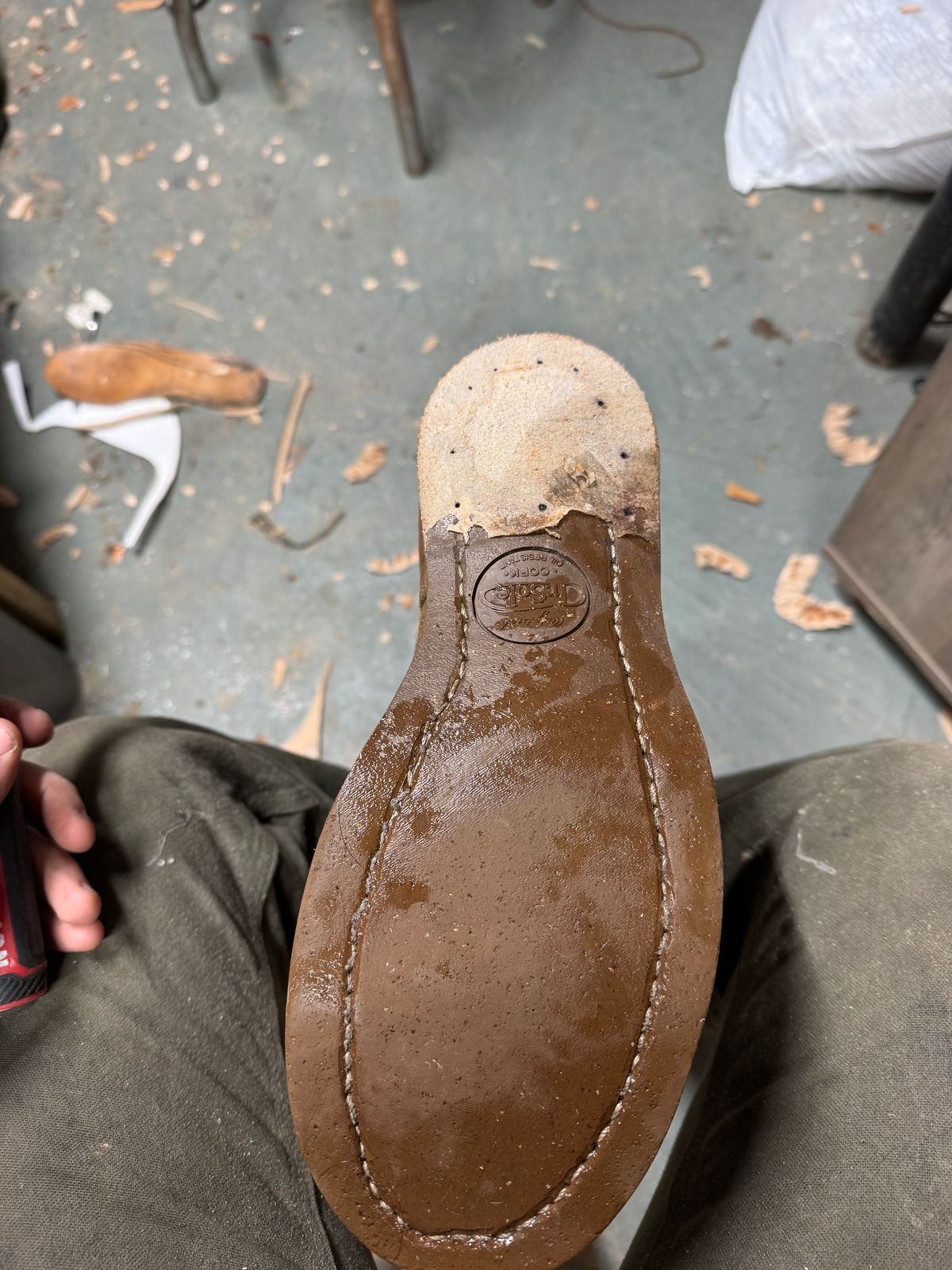 Photo by pillar13 on December 23, 2024 of the Self-Made Service Boot in Horween Natural Chromexcel.