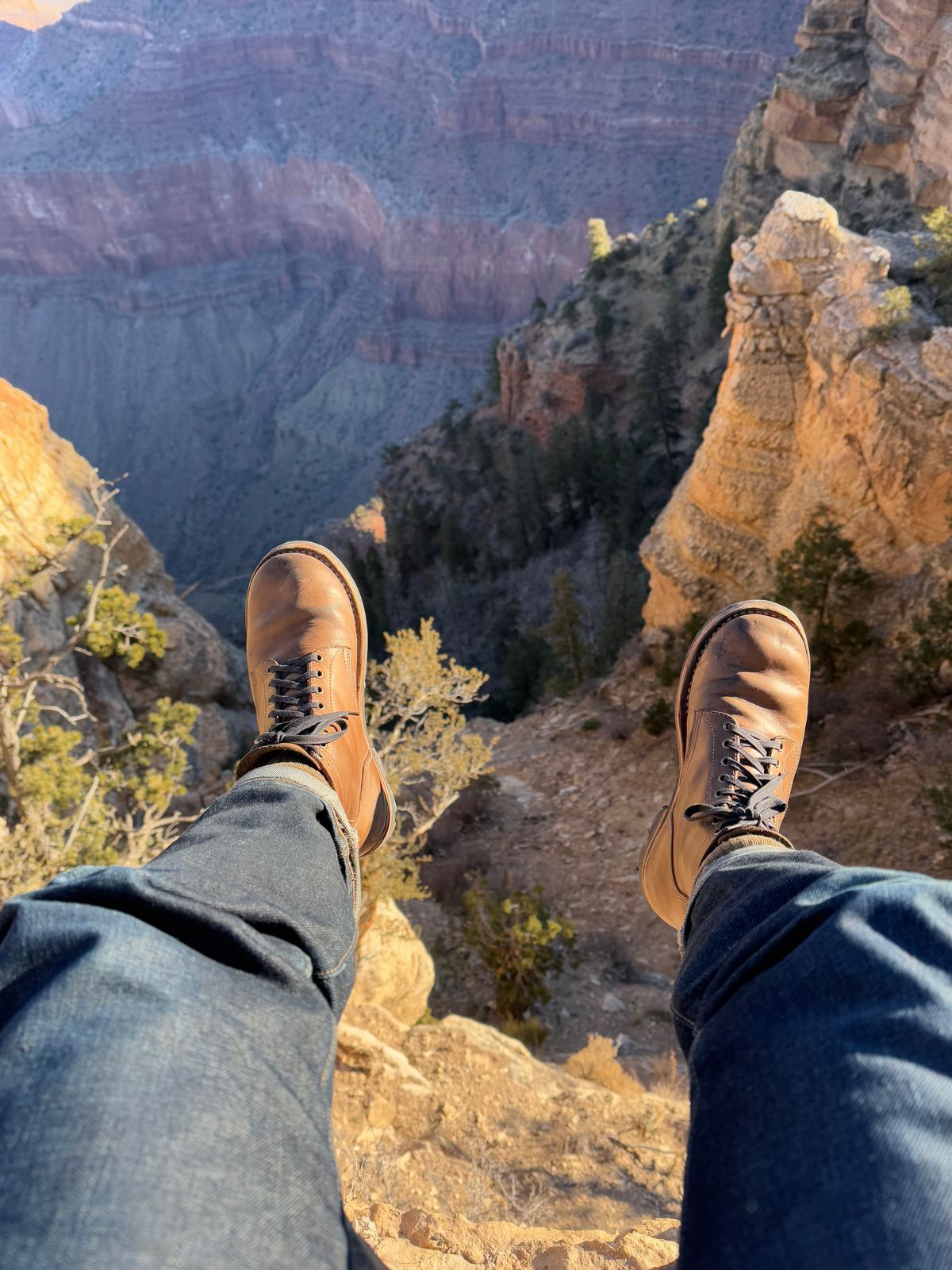 Photo by pillar13 on January 12, 2025 of the Self-Made Service Boot in Horween Natural Chromexcel.