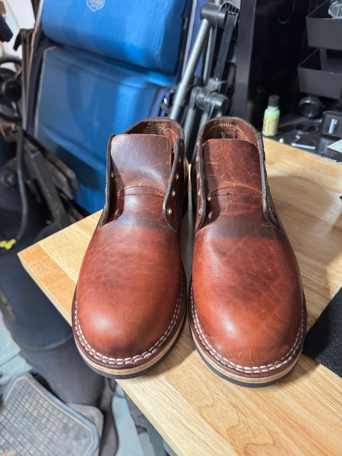 Photo by pillar13 on January 4, 2025 of the Self-Made Derby Shoe in Gallun Cinnamon Horsebutt.