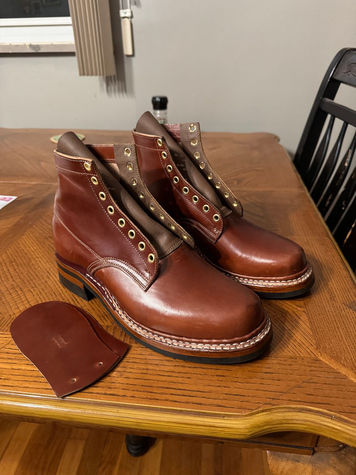 Photo by pillar13 on September 27, 2025 of the Self-Made Derby Boot in Maryam Macchiato TPR Horsebutt.