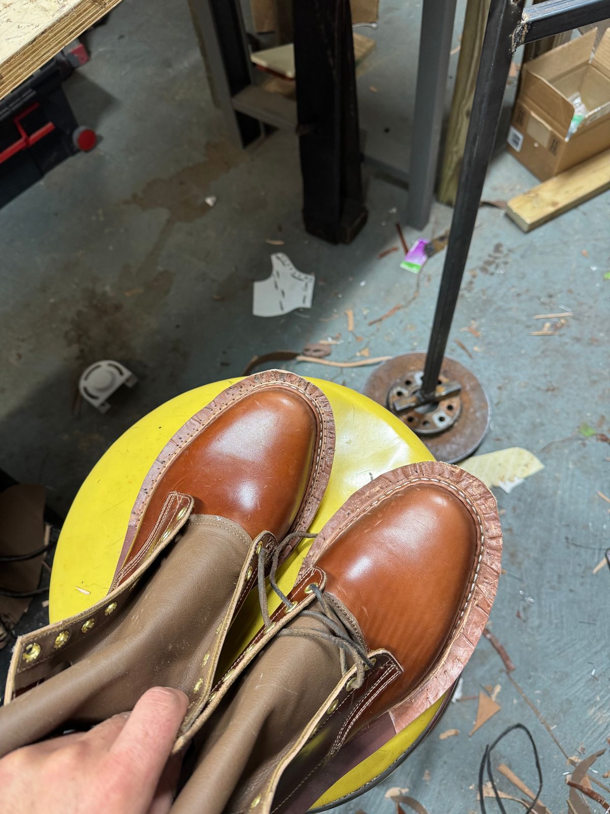 Photo by pillar13 on September 23, 2025 of the Self-Made Derby Boot in Maryam Macchiato TPR Horsebutt.