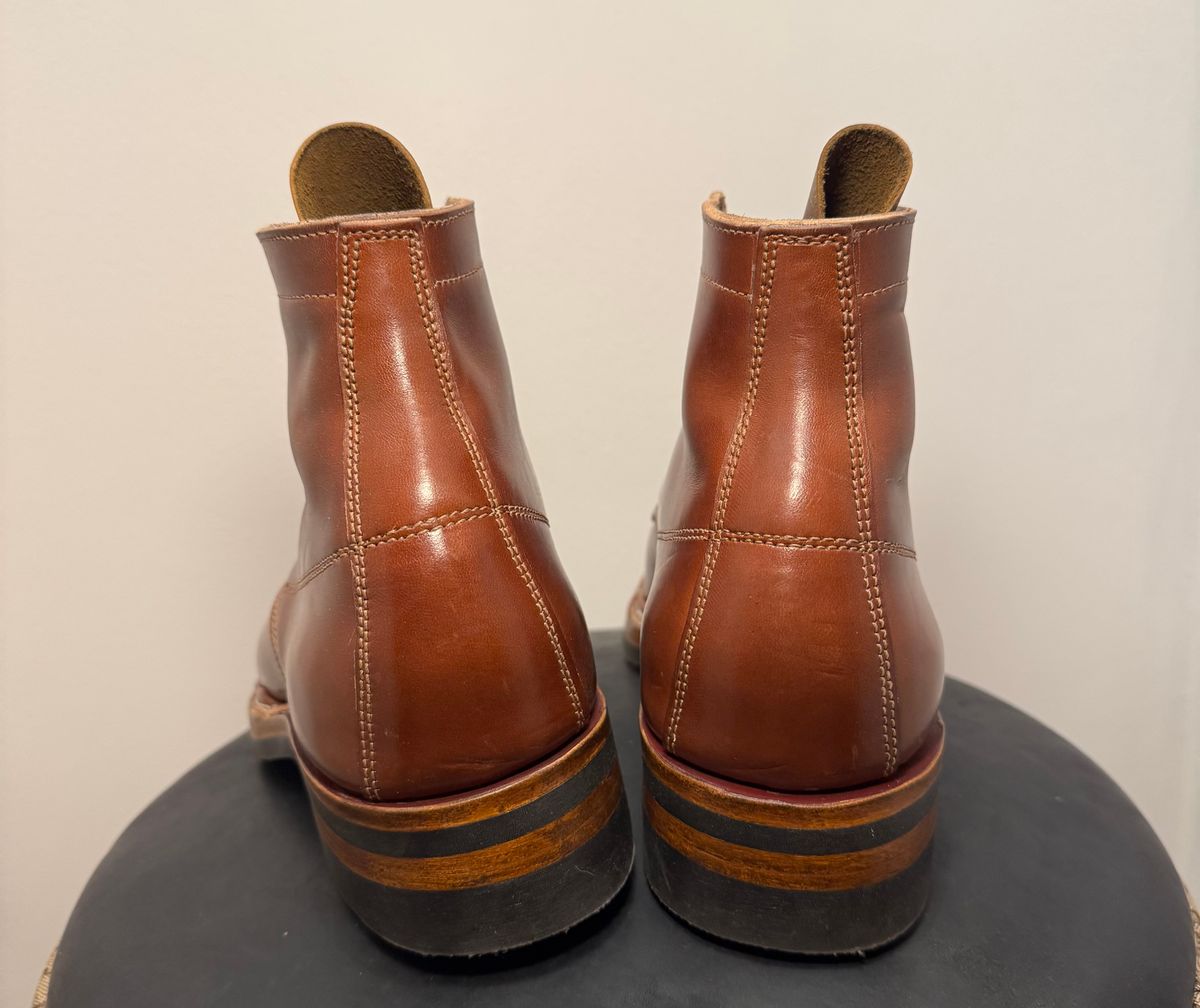 Photo by pillar13 on October 1, 2025 of the Self-Made Derby Boot in Maryam Macchiato TPR Horsebutt.