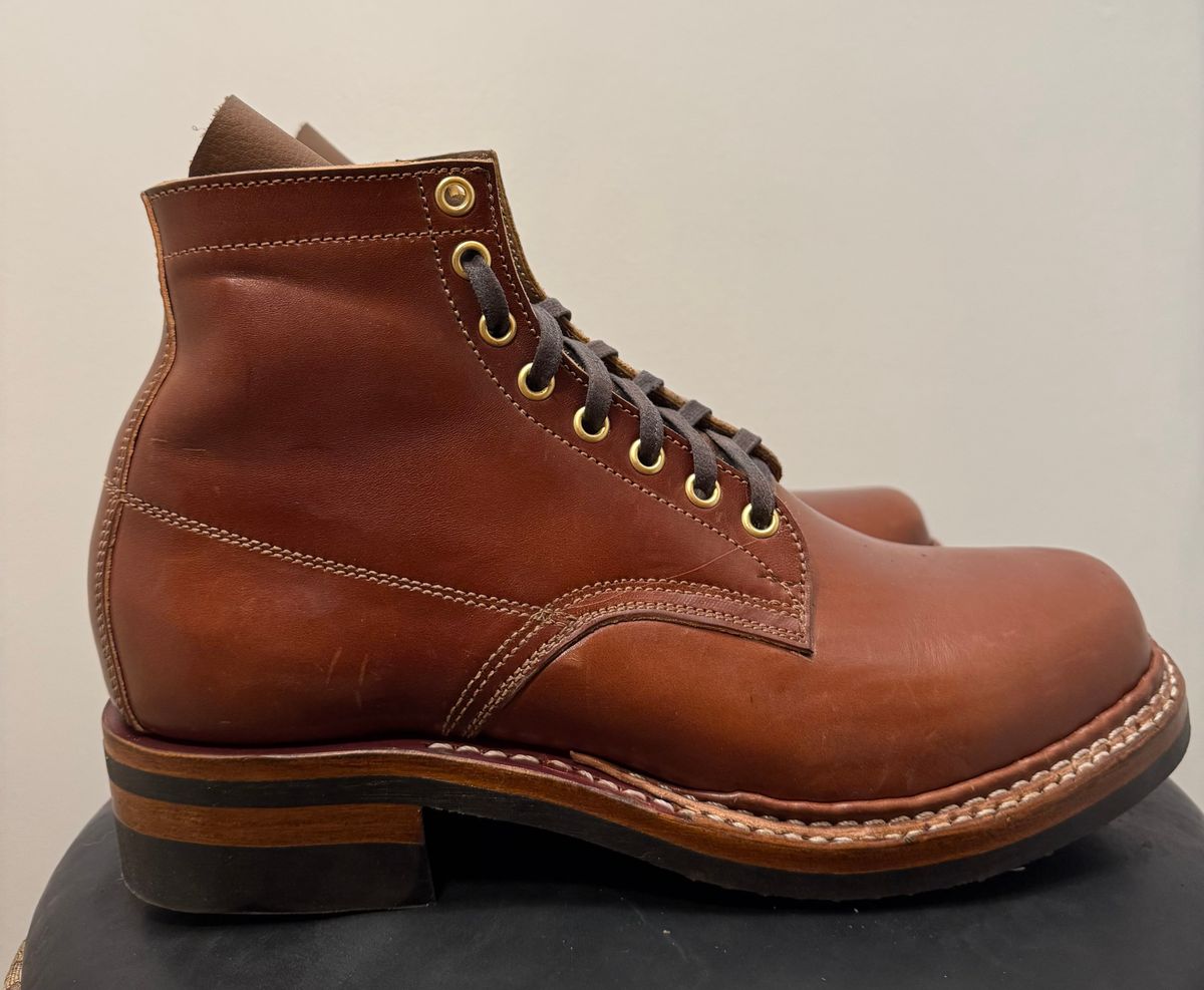 Photo by pillar13 on October 1, 2025 of the Self-Made Derby Boot in Maryam Macchiato TPR Horsebutt.