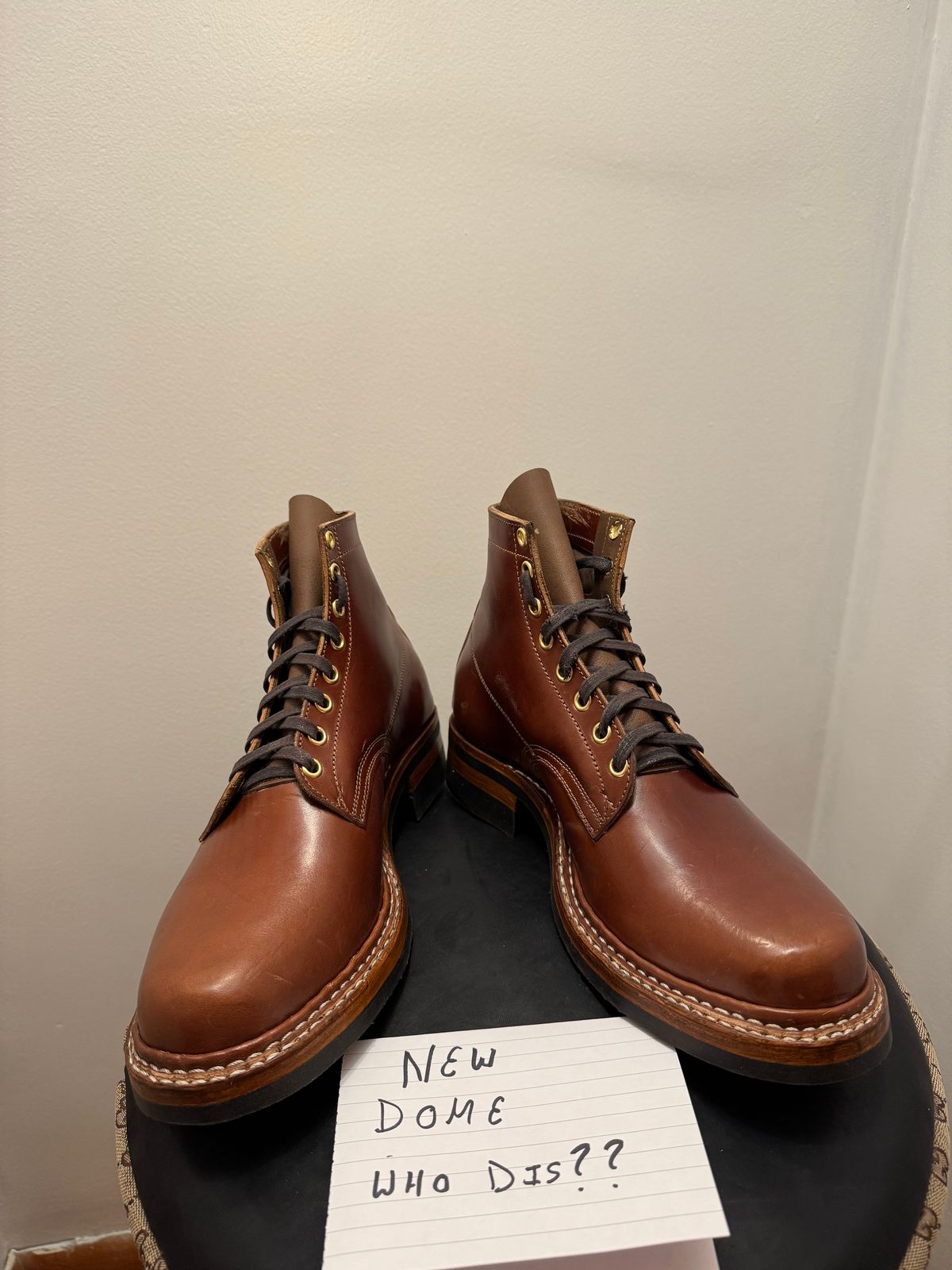 Photo by pillar13 on October 1, 2025 of the Self-Made Derby Boot in Maryam Macchiato TPR Horsebutt.
