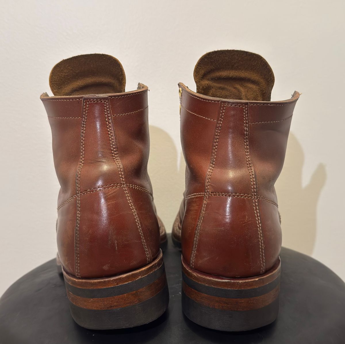 Photo by pillar13 on November 1, 2025 of the Self-Made Derby Boot in Maryam Macchiato TPR Horsebutt.