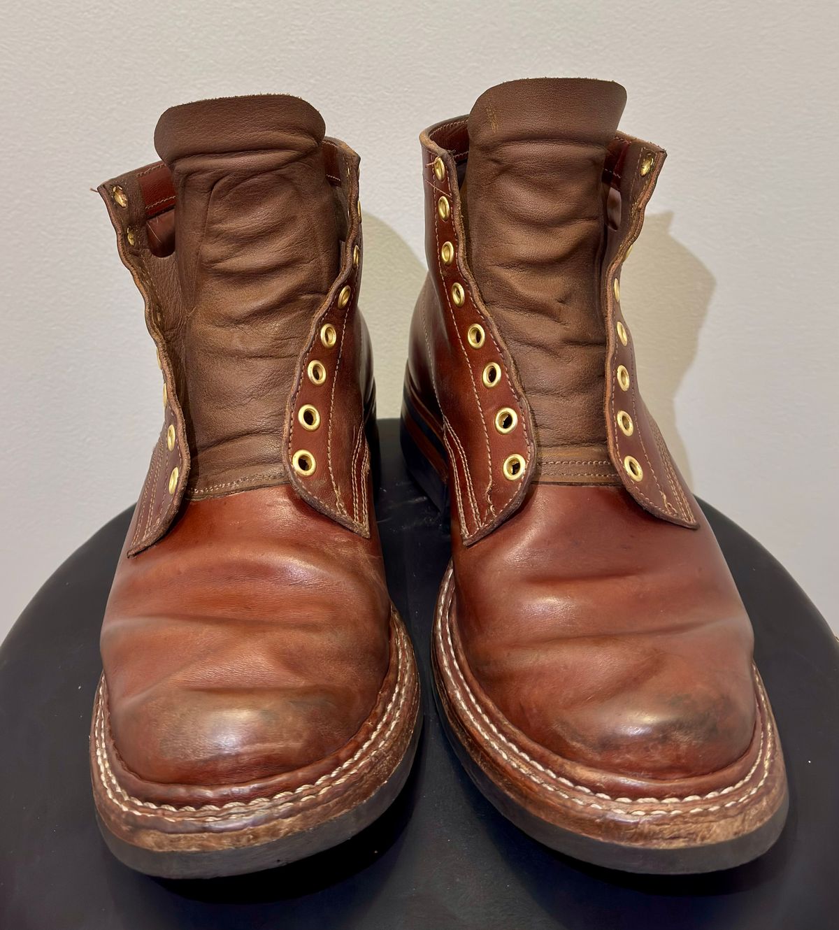 Photo by pillar13 on November 1, 2025 of the Self-Made Derby Boot in Maryam Macchiato TPR Horsebutt.