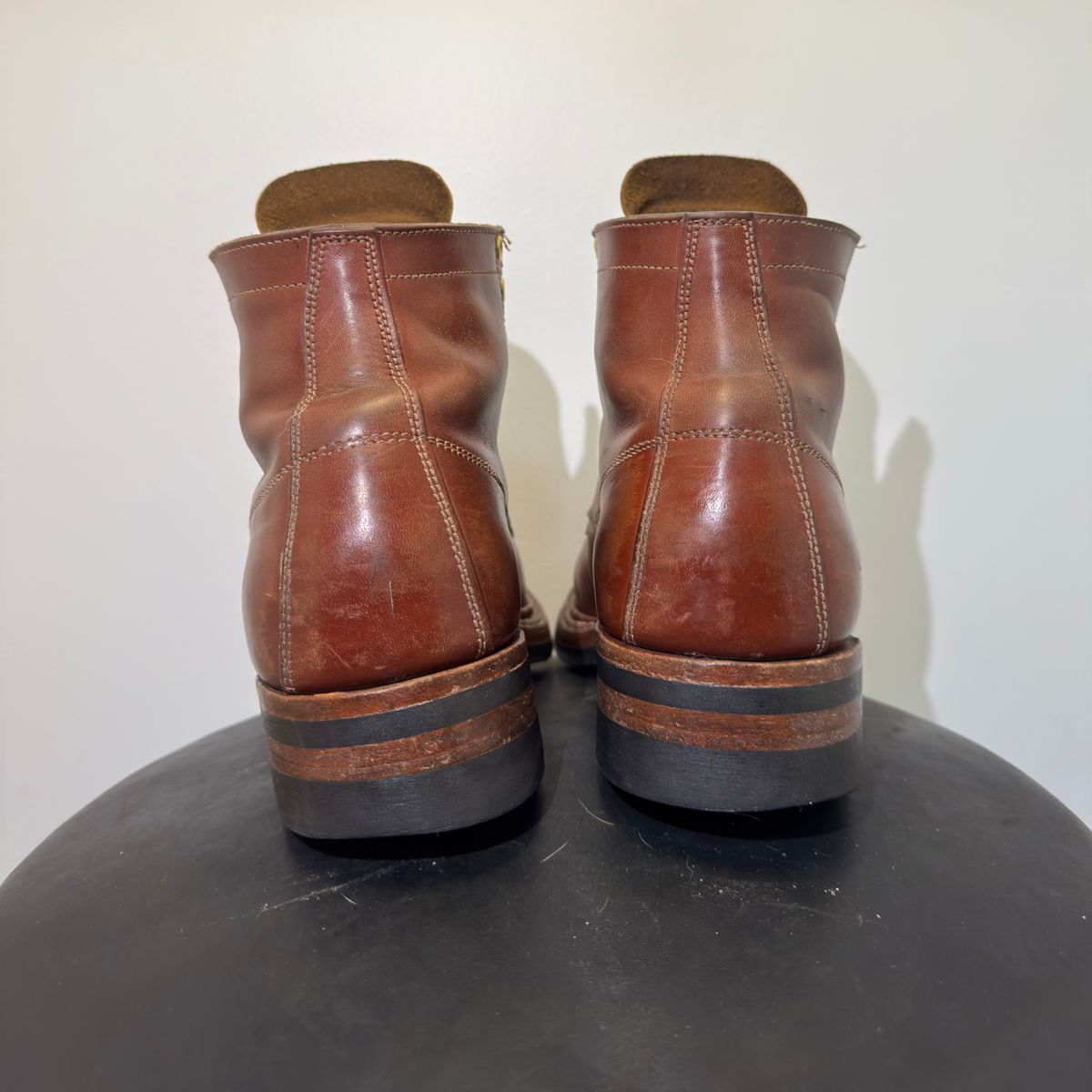 Photo by pillar13 on December 3, 2025 of the Self-Made Derby Boot in Maryam Macchiato TPR Horsebutt.