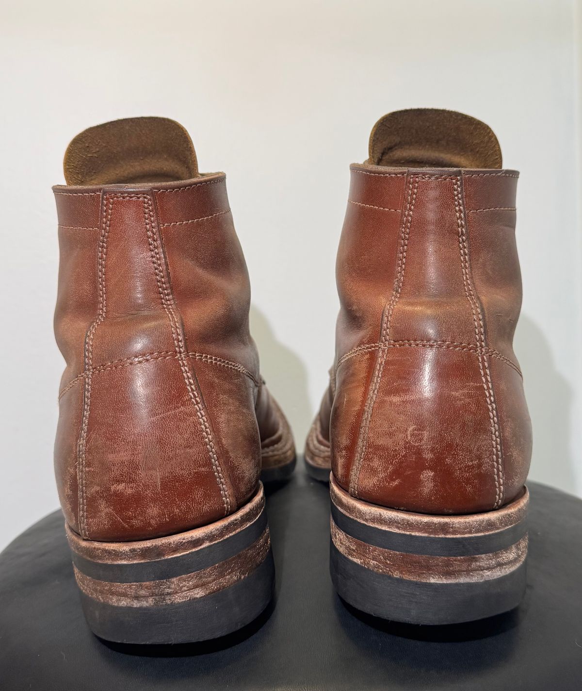 Photo by pillar13 on January 1, 2026 of the Self-Made Derby Boot in Maryam Macchiato TPR Horsebutt.