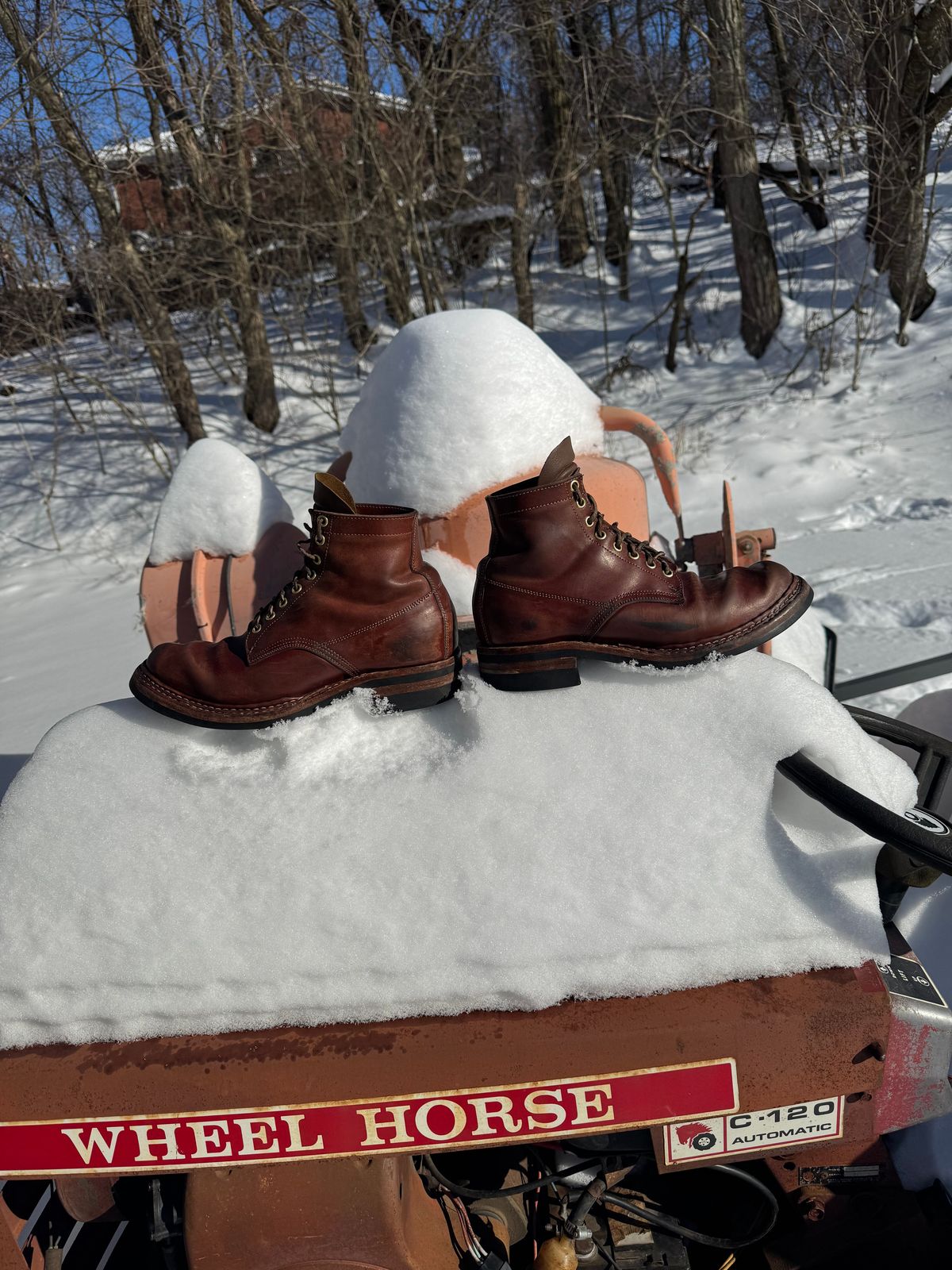 Photo by pillar13 on February 1, 2026 of the Self-Made Derby Boot in Maryam Macchiato TPR Horsebutt.