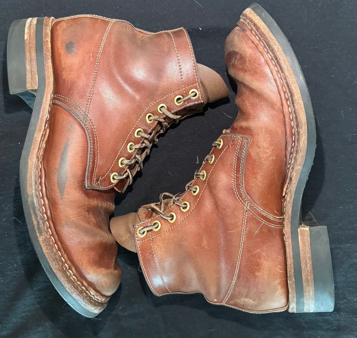 Photo by pillar13 on February 1, 2026 of the Self-Made Derby Boot in Maryam Macchiato TPR Horsebutt.