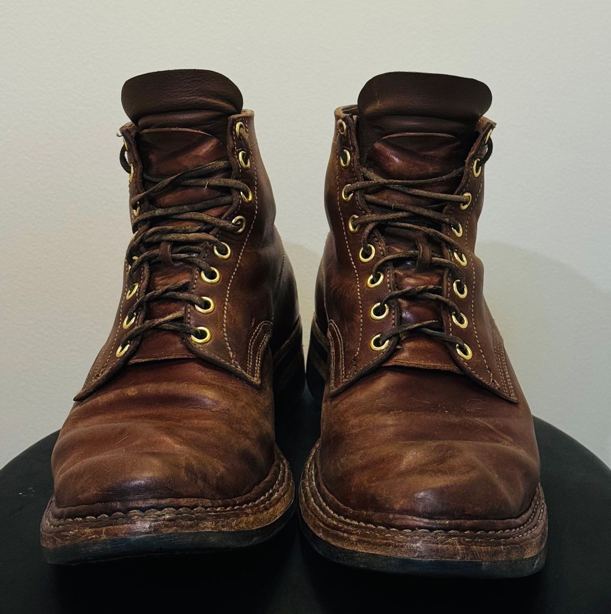 Photo by pillar13 on March 5, 2026 of the Self-Made Derby Boot in Maryam Macchiato TPR Horsebutt.