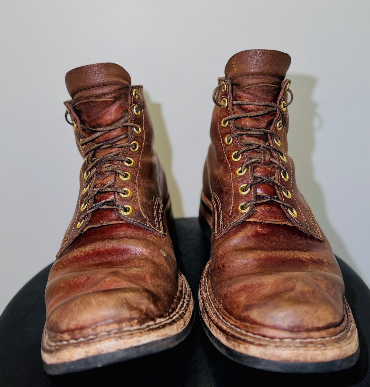 Photo by pillar13 on April 4, 2026 of the Self-Made Derby Boot in Maryam Macchiato TPR Horsebutt.