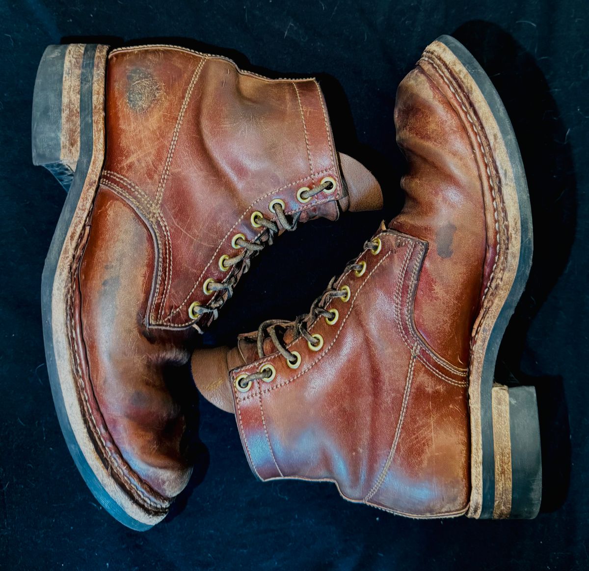 Photo by pillar13 on April 4, 2026 of the Self-Made Derby Boot in Maryam Macchiato TPR Horsebutt.