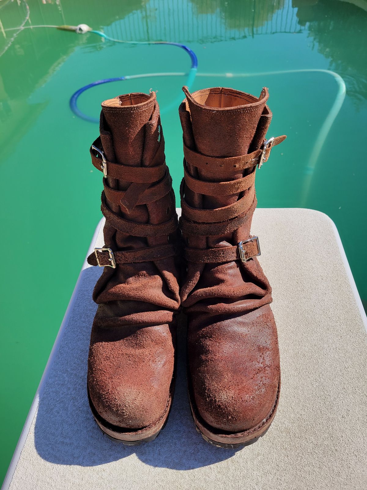 Photo by tekufu on November 6, 2024 of the Thomas Benjamin 008 in Hand-Dyed veg Tan Leather.