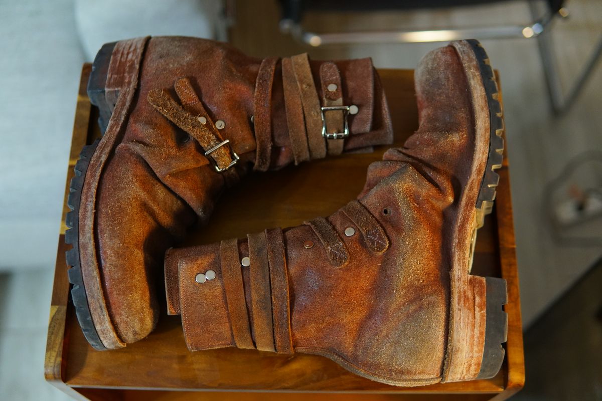 Photo by tekufu on January 6, 2025 of the Thomas Benjamin 008 in Hand-Dyed veg Tan Leather.