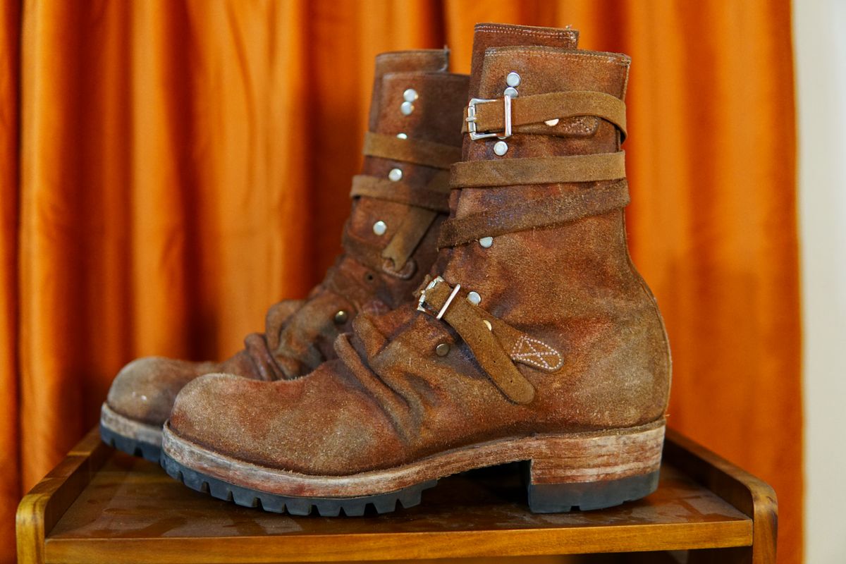 Photo by tekufu on February 5, 2025 of the Thomas Benjamin 008 in Hand-Dyed veg Tan Leather.