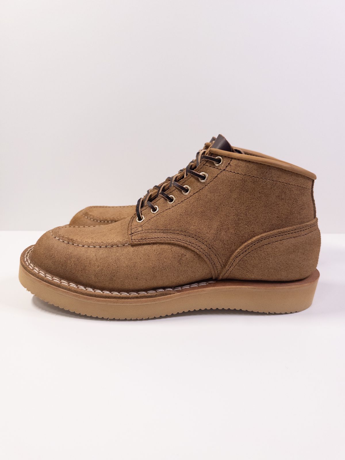 Photo by storybook.oak on November 4, 2023 of the Nicks Aldert Strider Moc Toe in Seidel 1964 Tan Roughout.