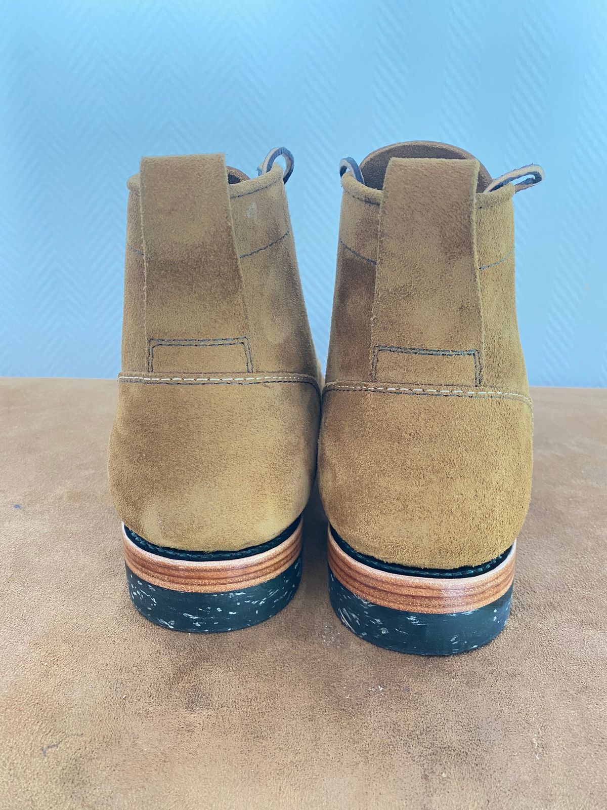 Photo by funkysolemedina on October 8, 2023 of the Santalum x PTC The Klondike Service Boot in S.B. Foot Black Klondike.
