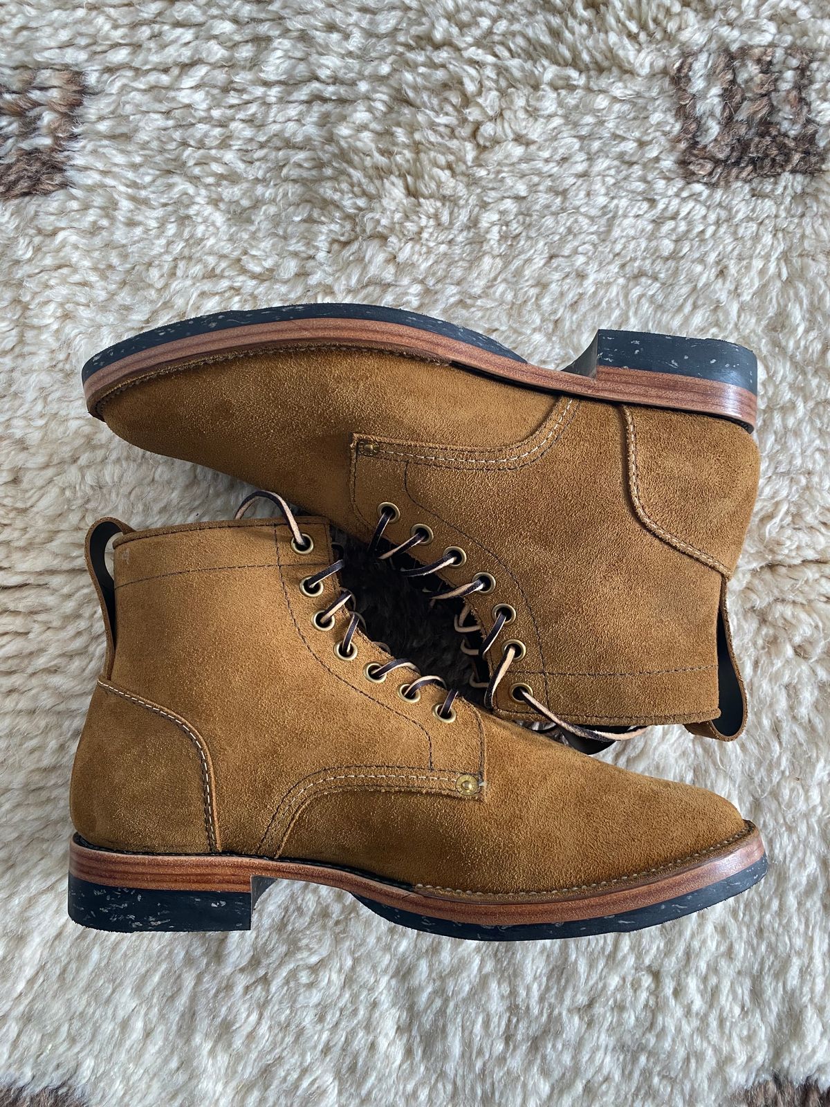 Photo by funkysolemedina on October 8, 2023 of the Santalum x PTC The Klondike Service Boot in S.B. Foot Black Klondike.