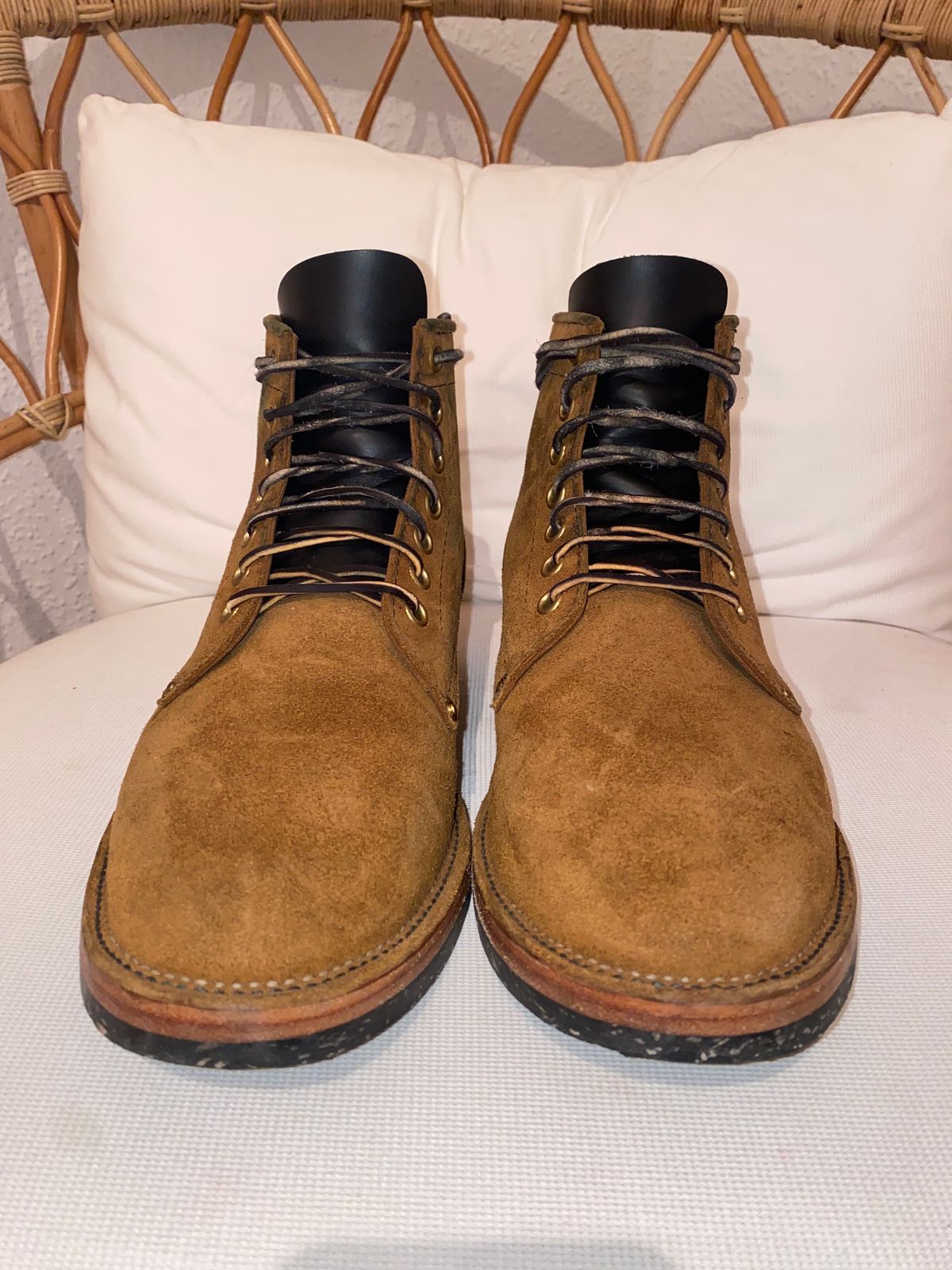 Photo by funkysolemedina on November 6, 2023 of the Santalum x PTC The Klondike Service Boot in S.B. Foot Black Klondike.