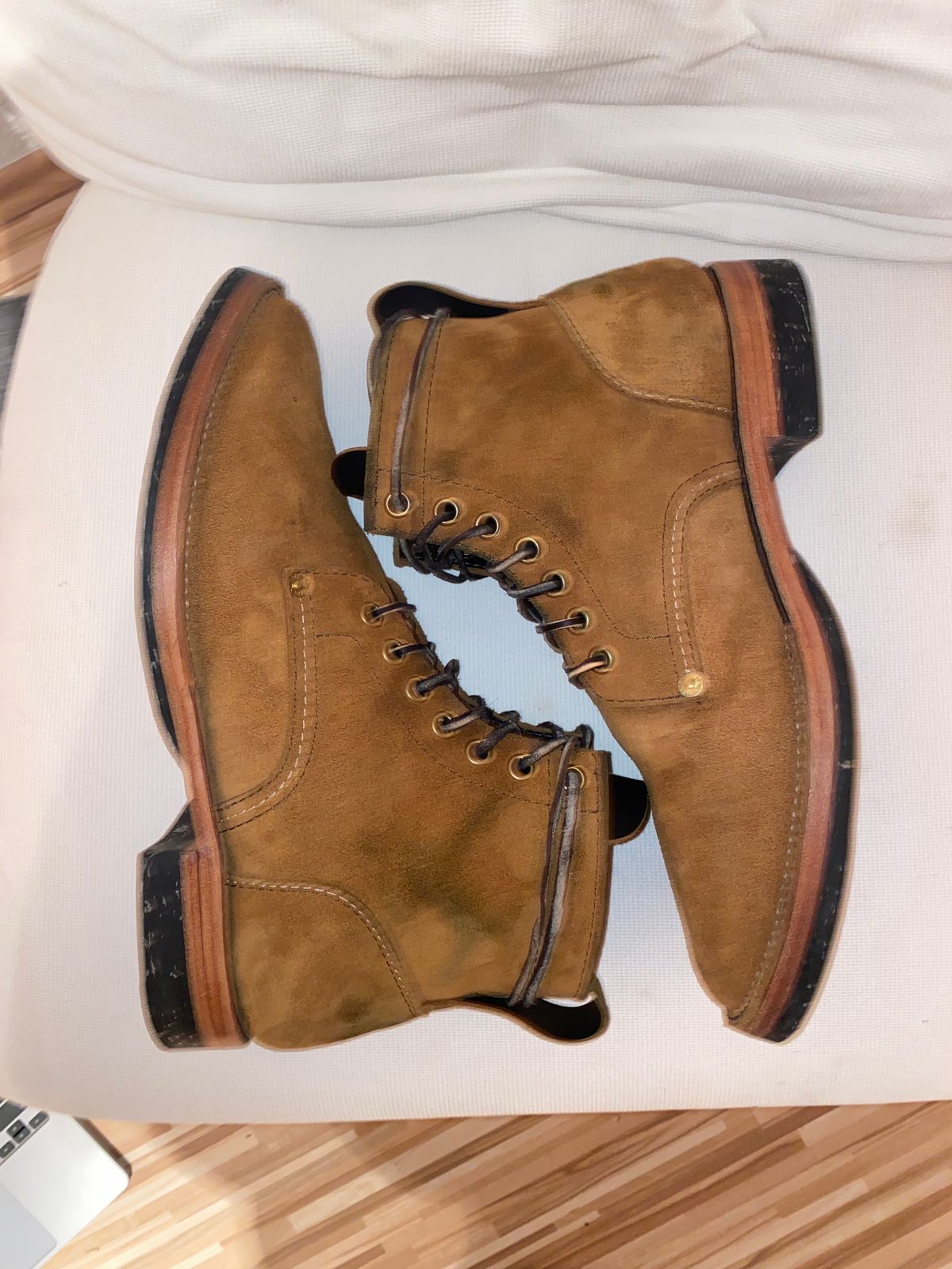 Photo by funkysolemedina on November 6, 2023 of the Santalum x PTC The Klondike Service Boot in S.B. Foot Black Klondike.