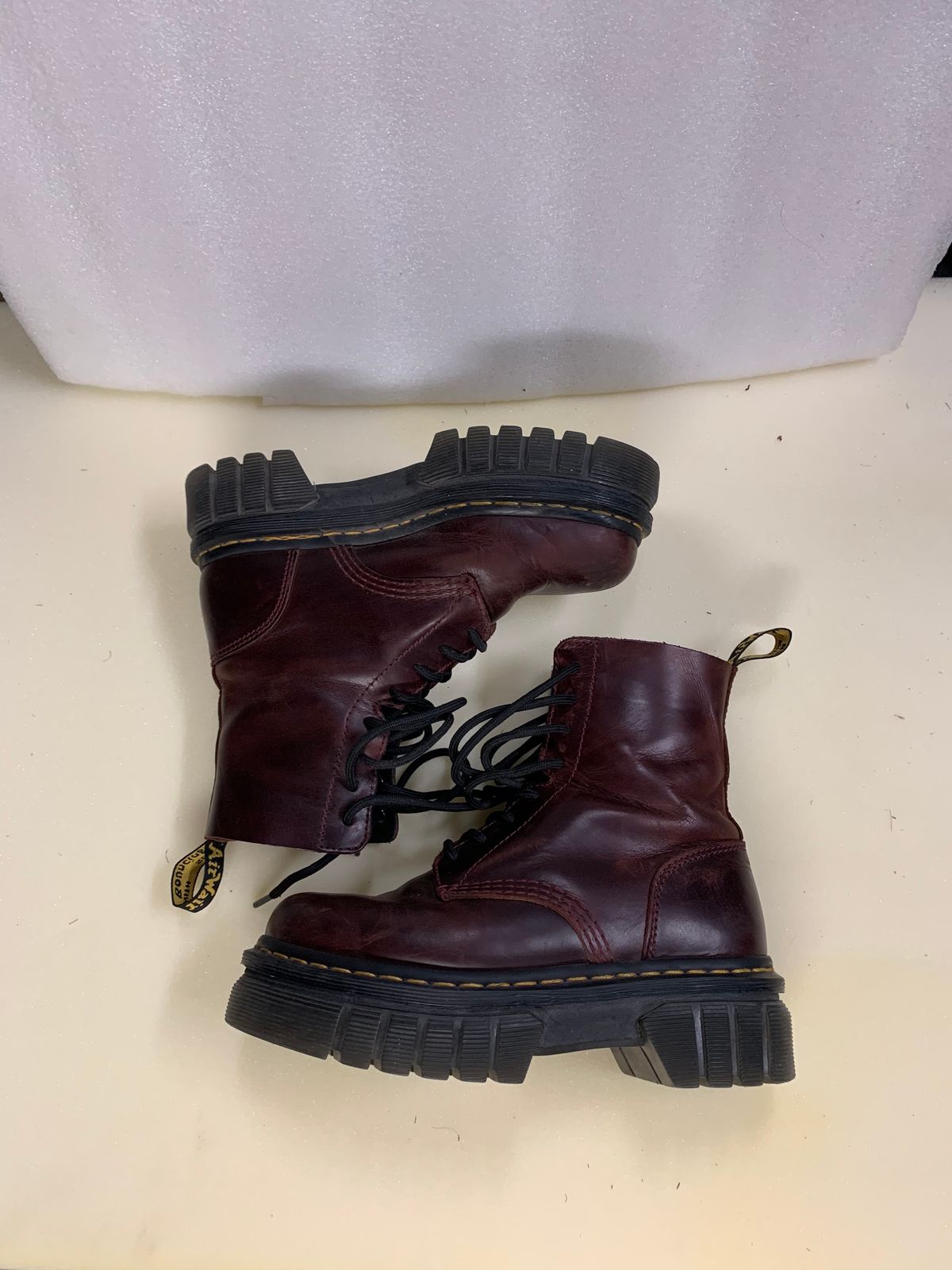 Photo by sangkirsten on December 6, 2022 of the Dr. Martens Unlisted Model in Unlisted Leather.