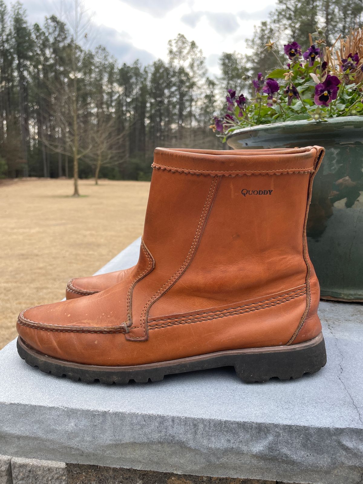 Photo by greenhead on January 4, 2024 of the Quoddy Pull On Boot in Horween Whiskey Cavalier.