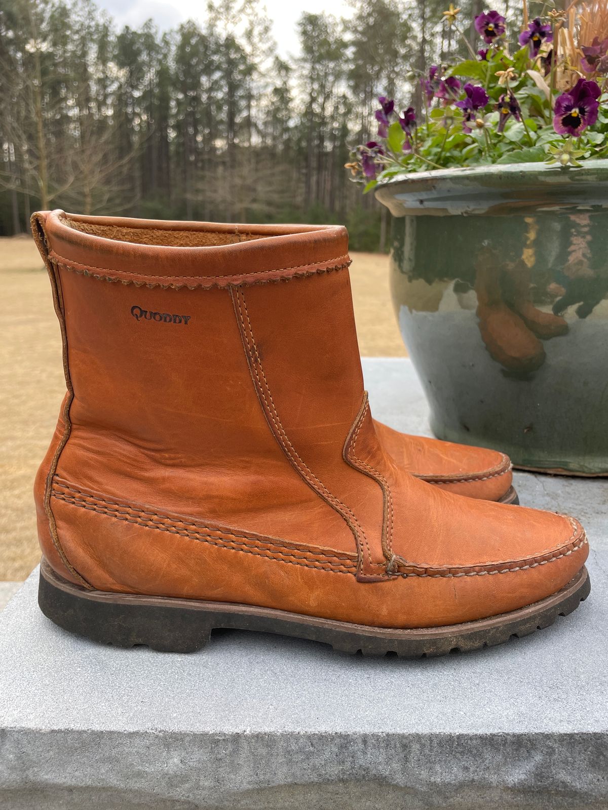 Photo by greenhead on January 4, 2024 of the Quoddy Pull On Boot in Horween Whiskey Cavalier.