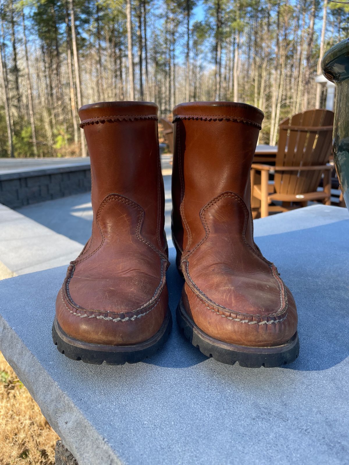 Photo by greenhead on February 5, 2024 of the Quoddy Pull On Boot in Horween Whiskey Cavalier.