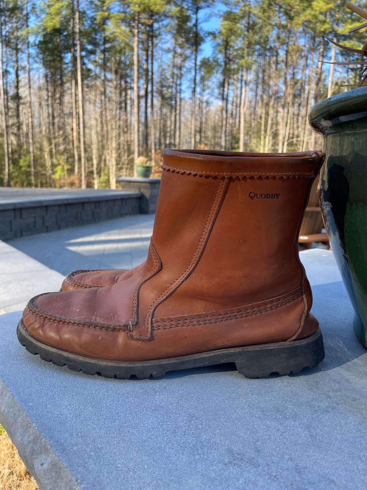 Photo by greenhead on February 5, 2024 of the Quoddy Pull On Boot in Horween Whiskey Cavalier.